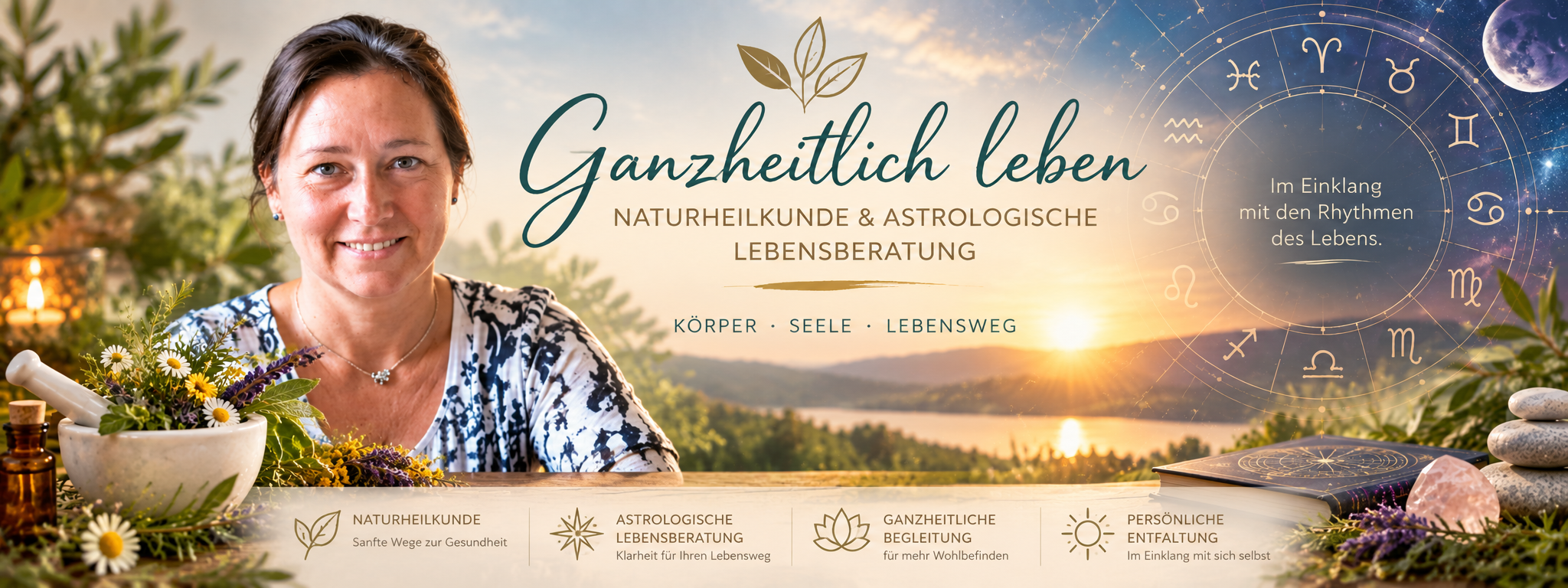 Ganzheitlich leben – Naturheilkunde und astrologische Lebensberatung mit Portrait der Praxisinhaberin